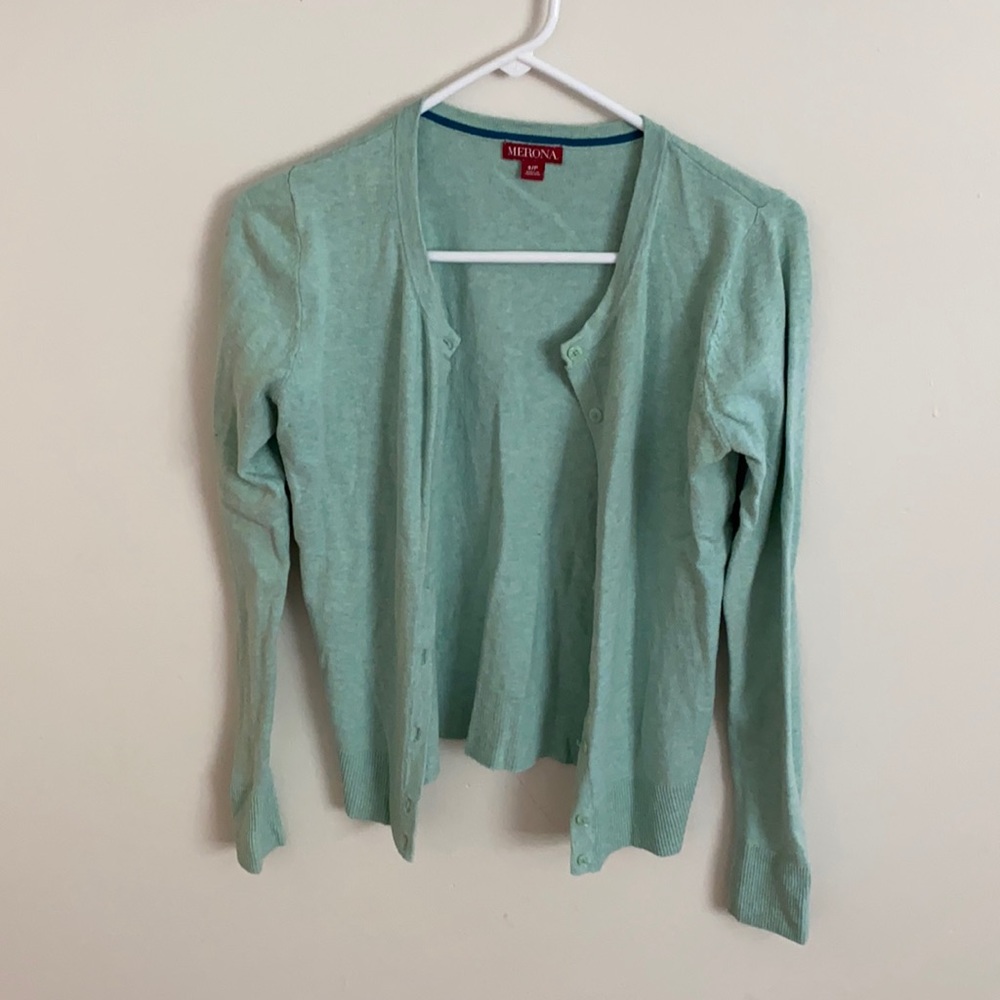 Long sleeve mint cardigan